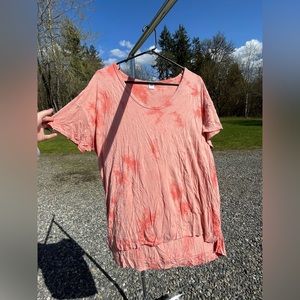 Old Navy Pink-Coral Tie-Dye Shirt